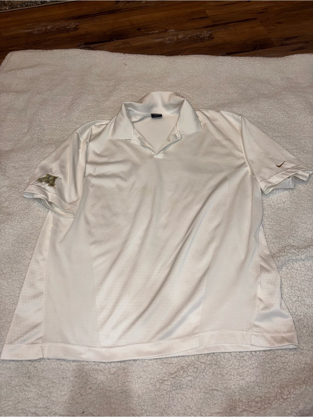 Men's White Nike Minnesota Polo Shirt XL